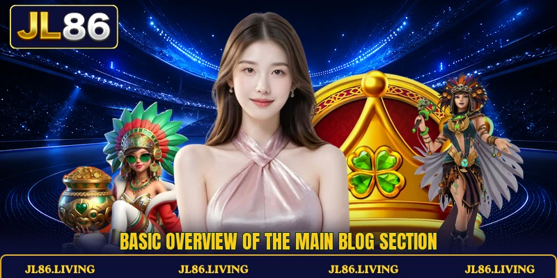 Basic overview of the main blog section