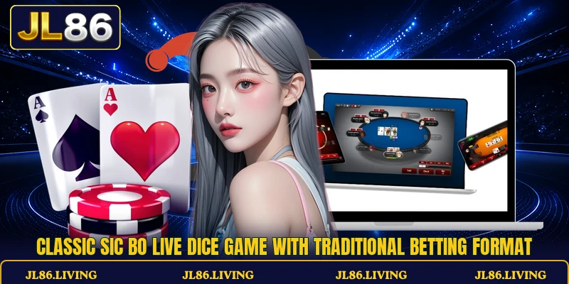 Classic Sic Bo live dice game with traditional betting format Classic Sic Bo live dice game with traditional betting format