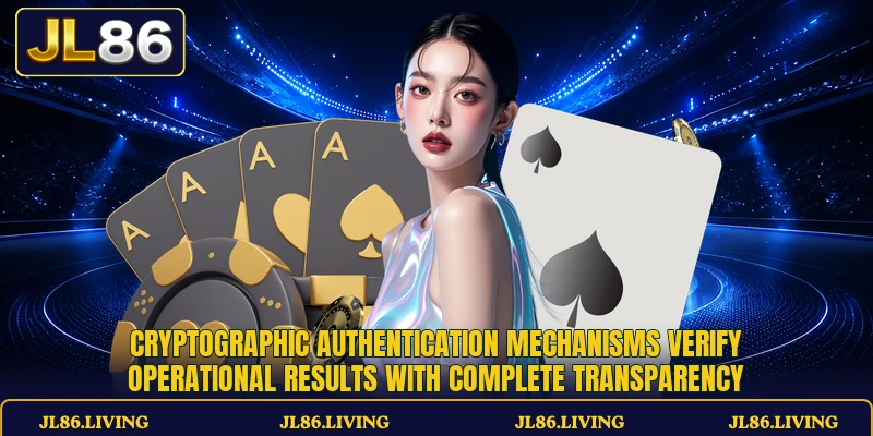 Cryptographic authentication mechanisms verify operational results with complete transparency Cryptographic authentication mechanisms verify operational results with complete transparency
