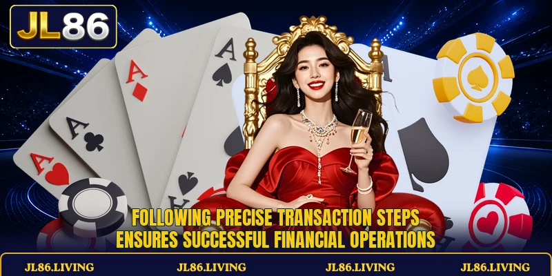 Following precise transaction steps ensures successful financial operations