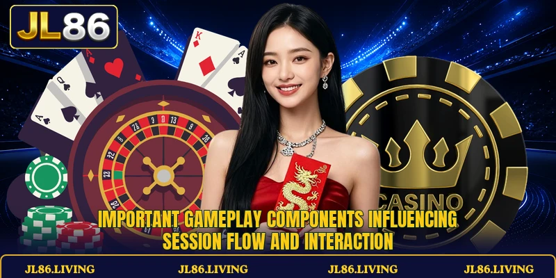 Important gameplay components influencing session flow and interaction Important gameplay components influencing session flow and interaction