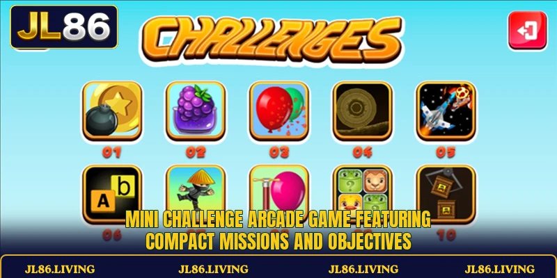 Mini Challenge arcade game featuring compact missions and objectives Mini Challenge arcade game featuring compact missions and objectives